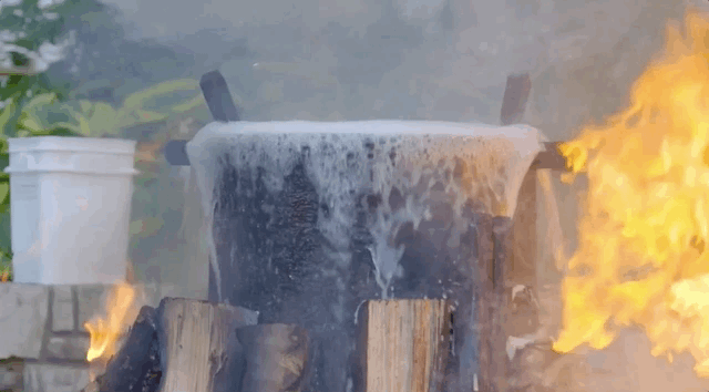 Scandinavian-style fish boil in Door County 