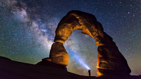 One of more than 2,000 dramatic red rock arches dotting the Utah landscape  