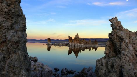 Sunset at Mono Lake highlights the beauty of this ancient body of water