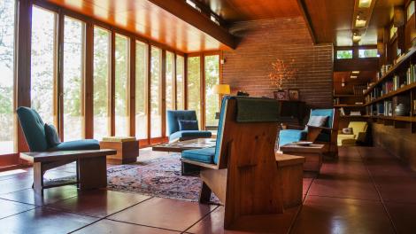 Intérieur de la maison Rosenbaum conçue par Frank Lloyd Wright