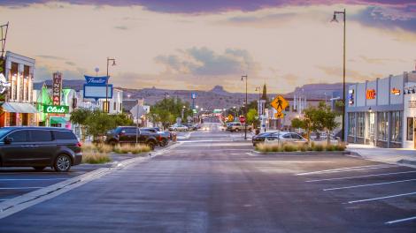 Beale Street in downtown Kingman filled with local restaurants and shops