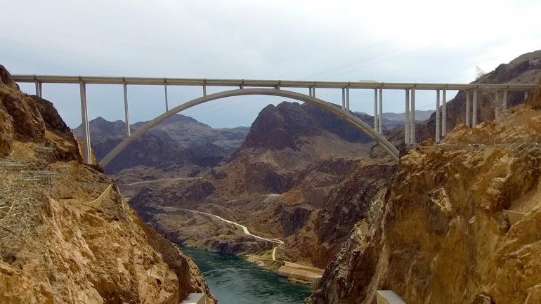 Overlooking the Hoover Dam outside Las Vegas, Nevada