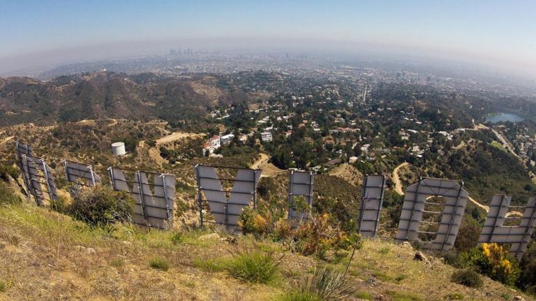 El famoso letrero de Hollywood en el Griffith Park