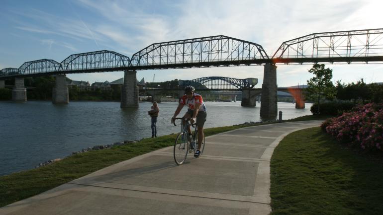 The Chattanooga Bike Share makes it easy to ride the RiverWalk