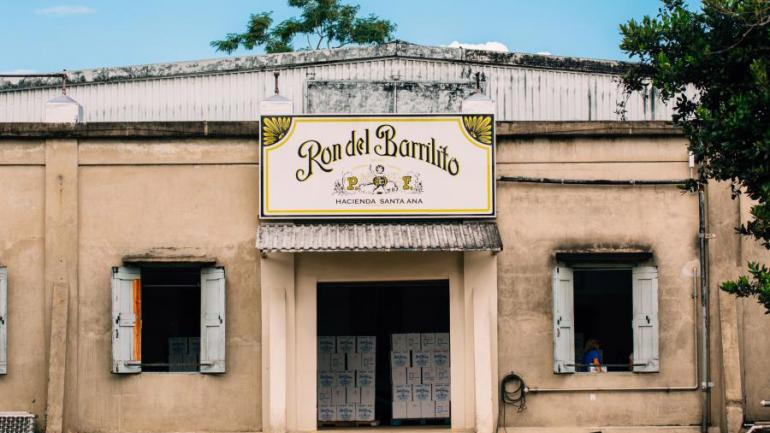Outside Ron del Barrilito at Hacienda Santa Ana