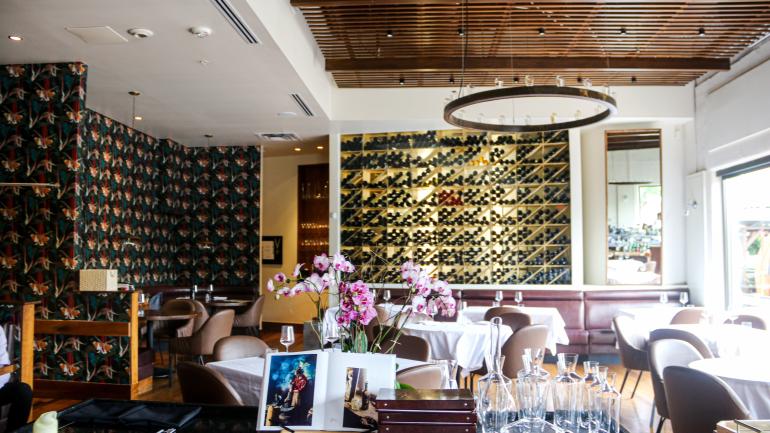 The chic dining room of Michelin-starred eatery Frasca Food and Wine in Boulder