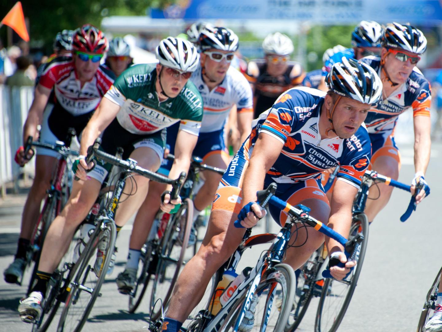 Competitors riding in the Air Force Association Cycling Classic