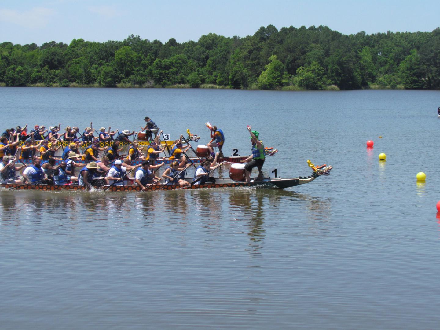 Edging ahead at the Dragon Boat Races