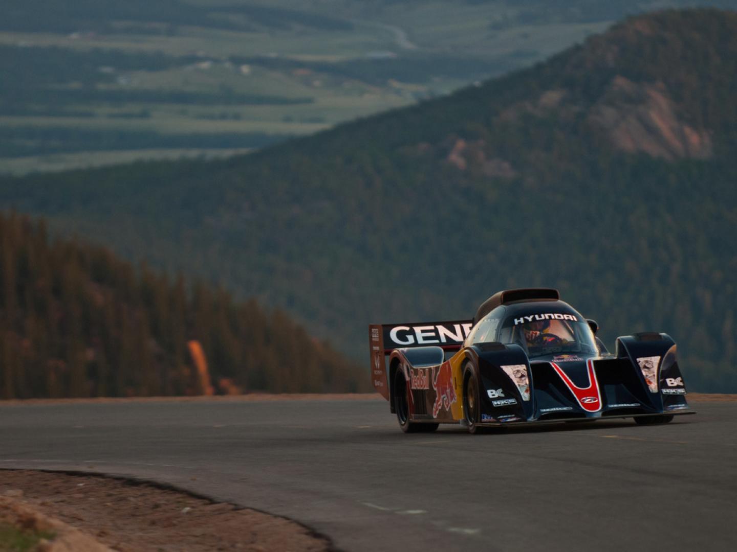 Driving to win in the Pikes Peak International Hill Climb