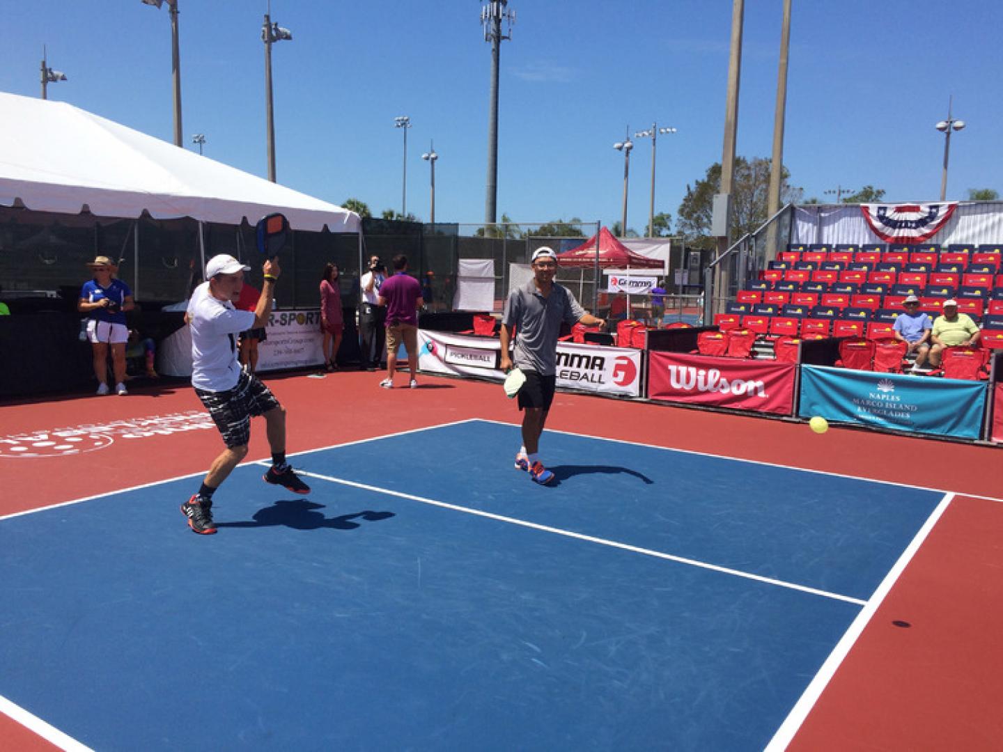 Competitive pickleball in Naples during the Minto US Open Pickleball Championships