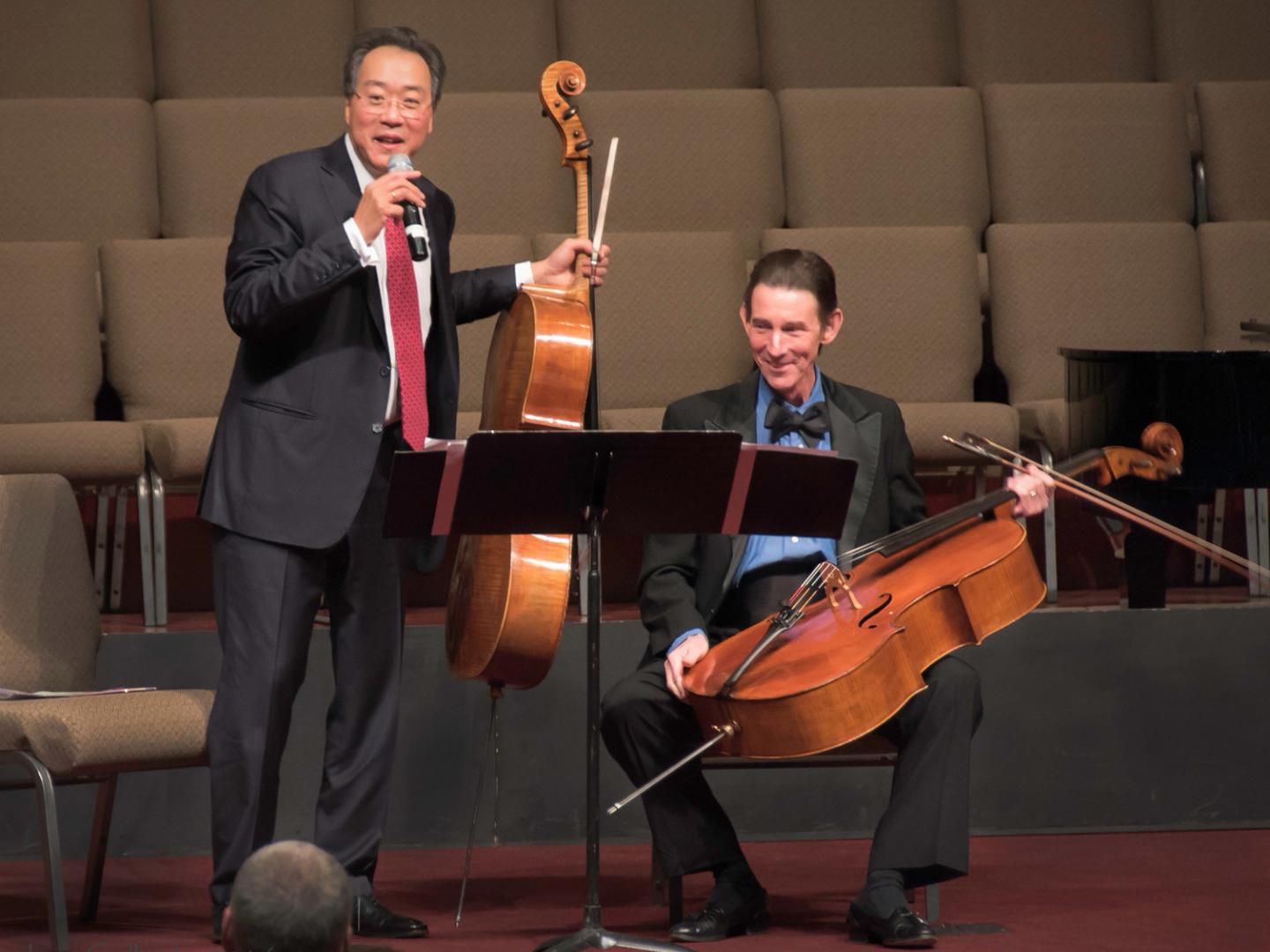 Yo-Yo Ma and Christopher Rex performing in Amelia Island, Florida