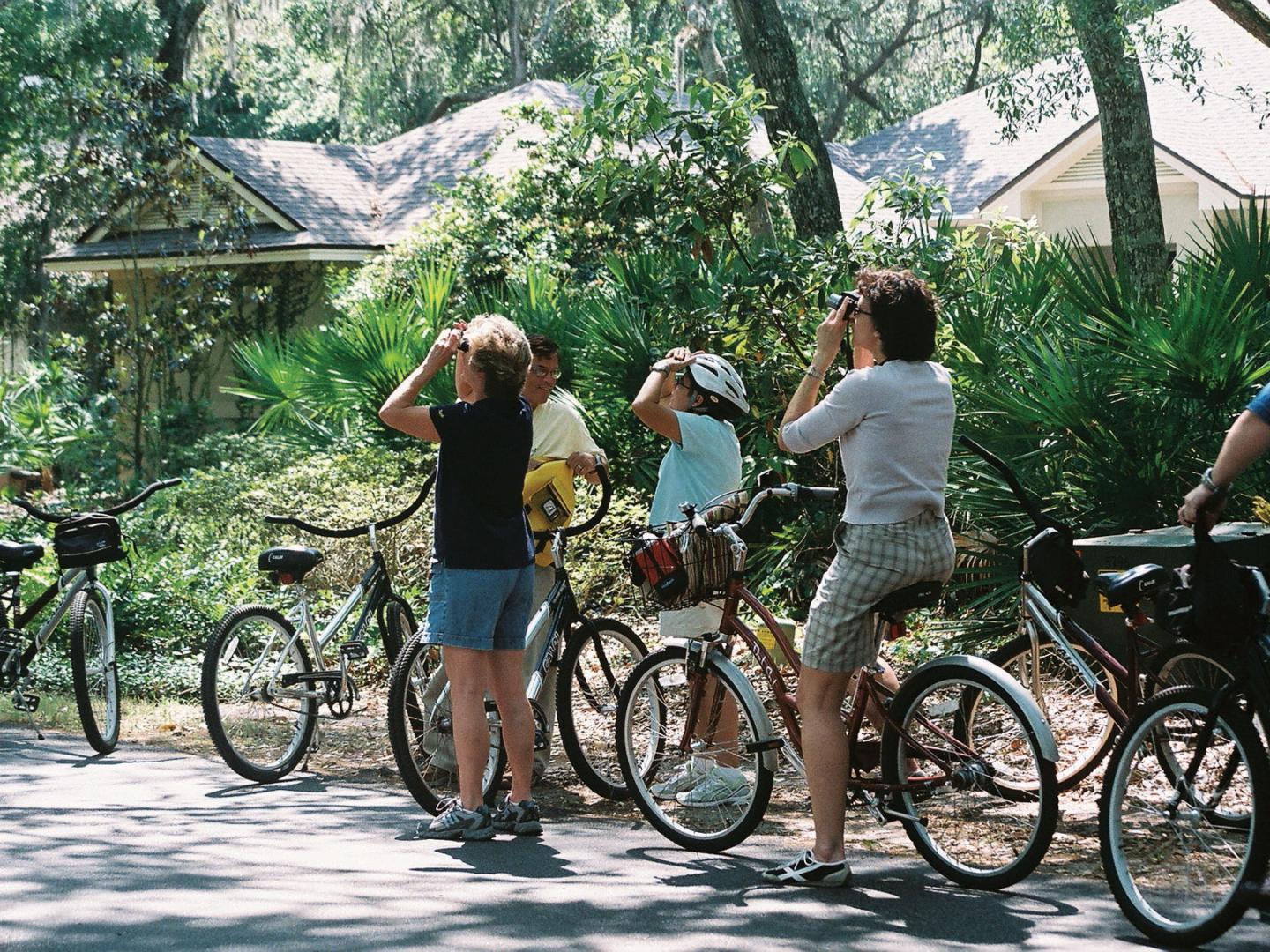 Wildlife watching tour via bicycle during the Wild Amelia Nature Festival in Amelia Island, Florida