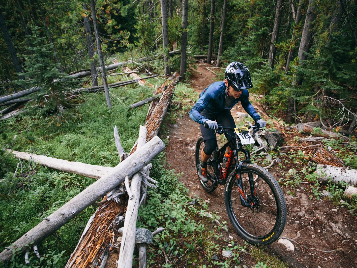 Competing in the annual Big Sky Biggie mountain biking race in Montana