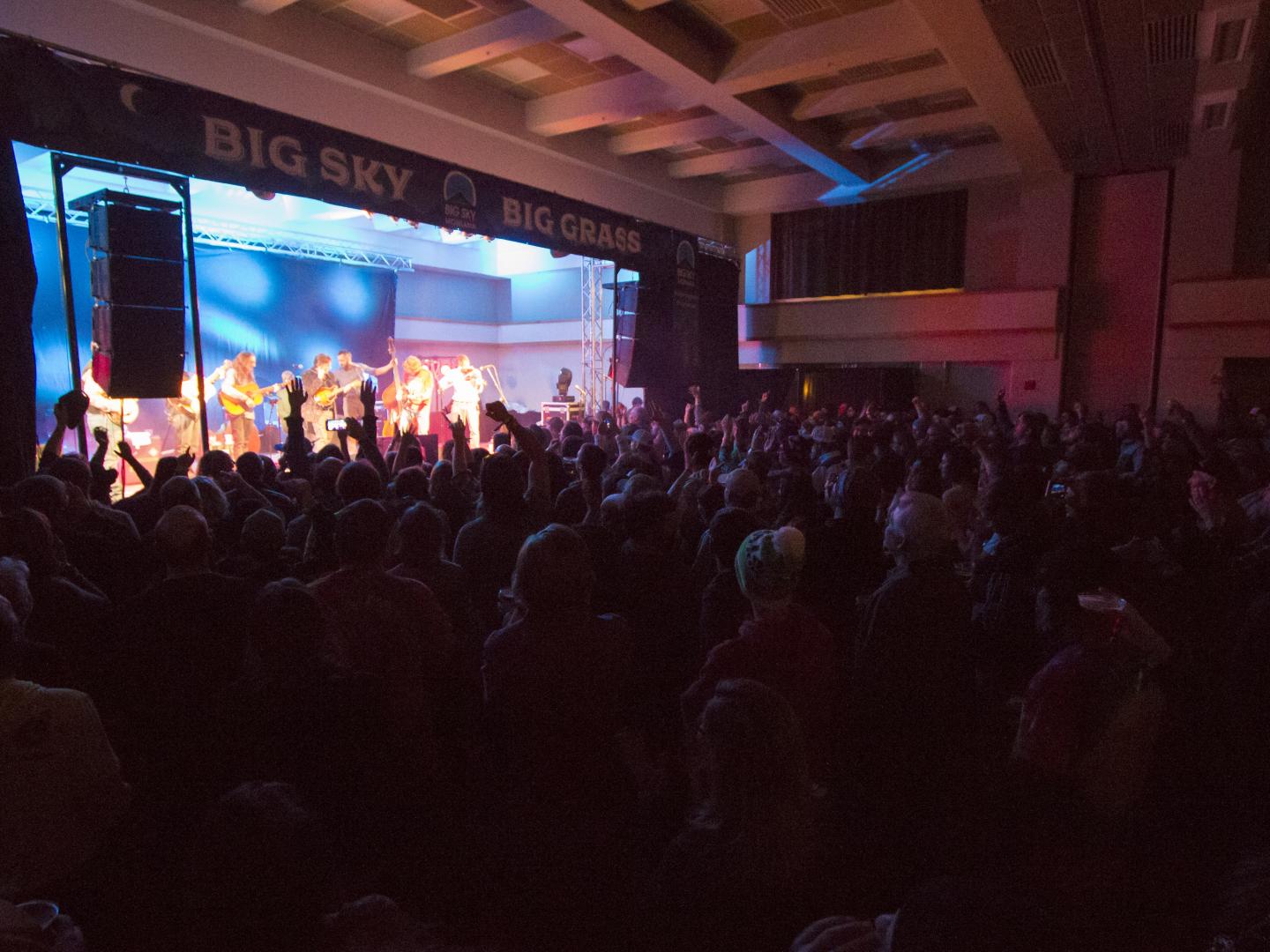 Performance during the Big Sky Big Grass bluegrass music festival in Montana