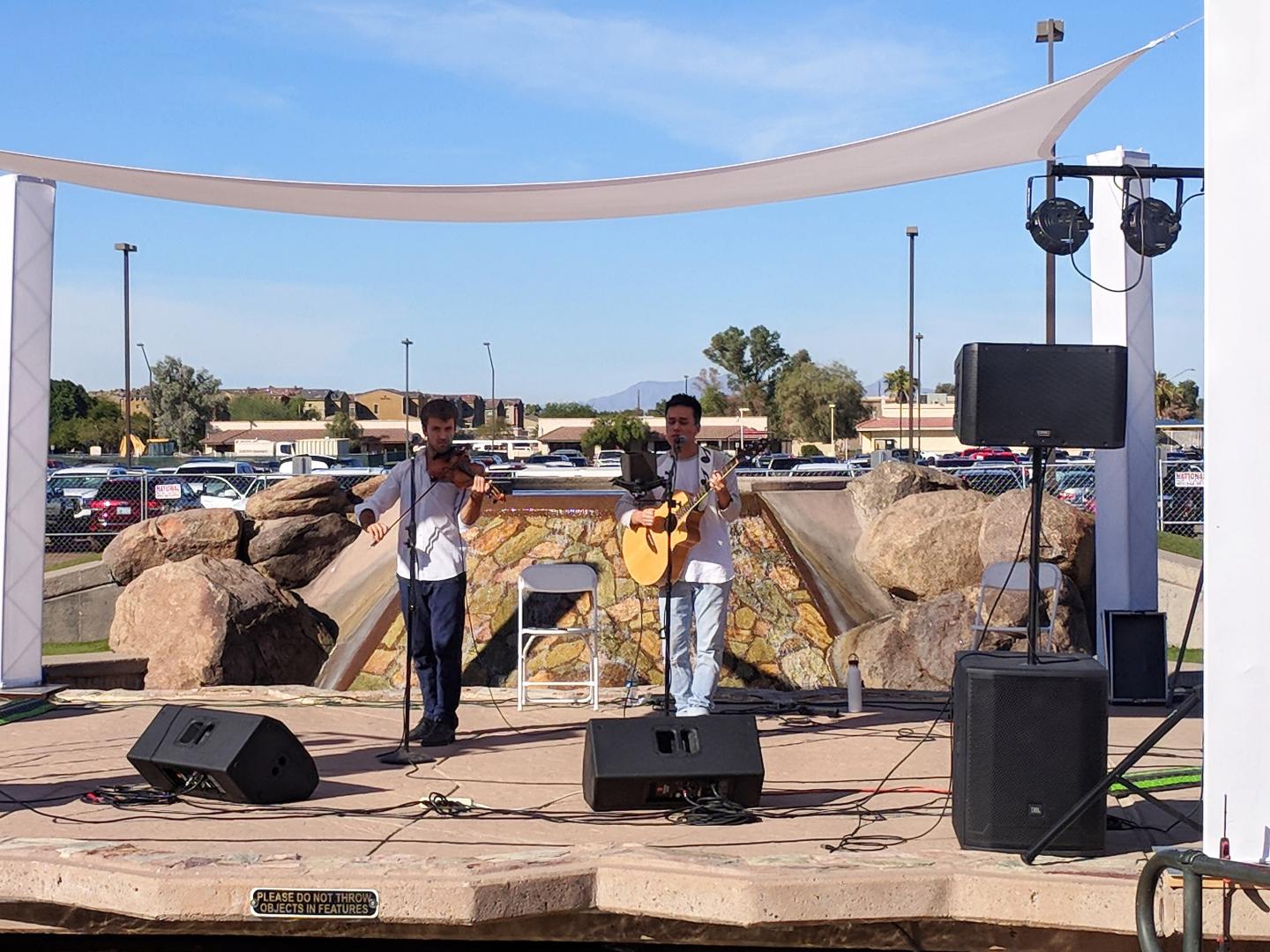 A live music performance during the Off the Street Art Festival in Gilbert