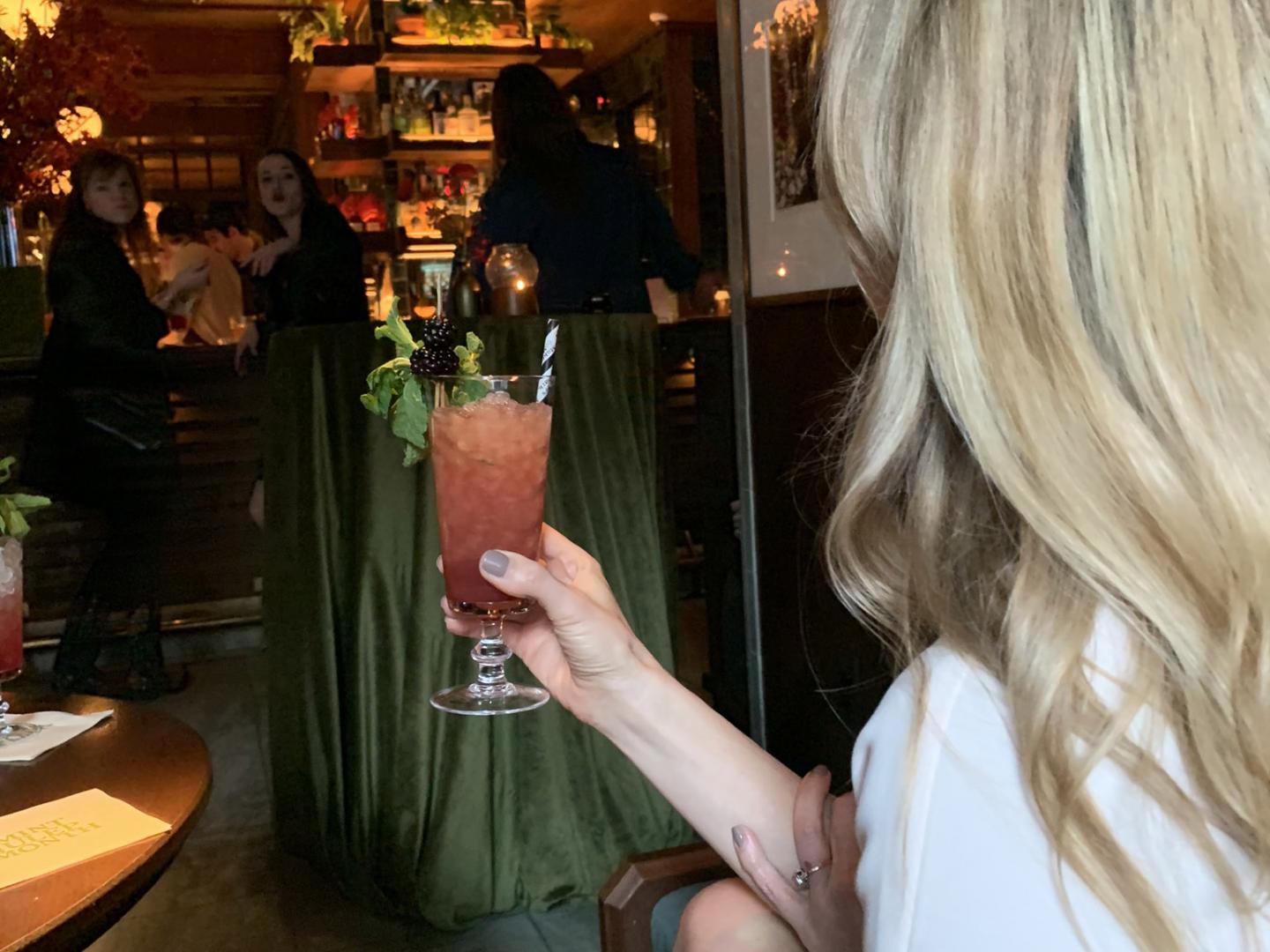 Sipping a mint julep cocktail during Mint Julep Month in Louisville, Kentucky
