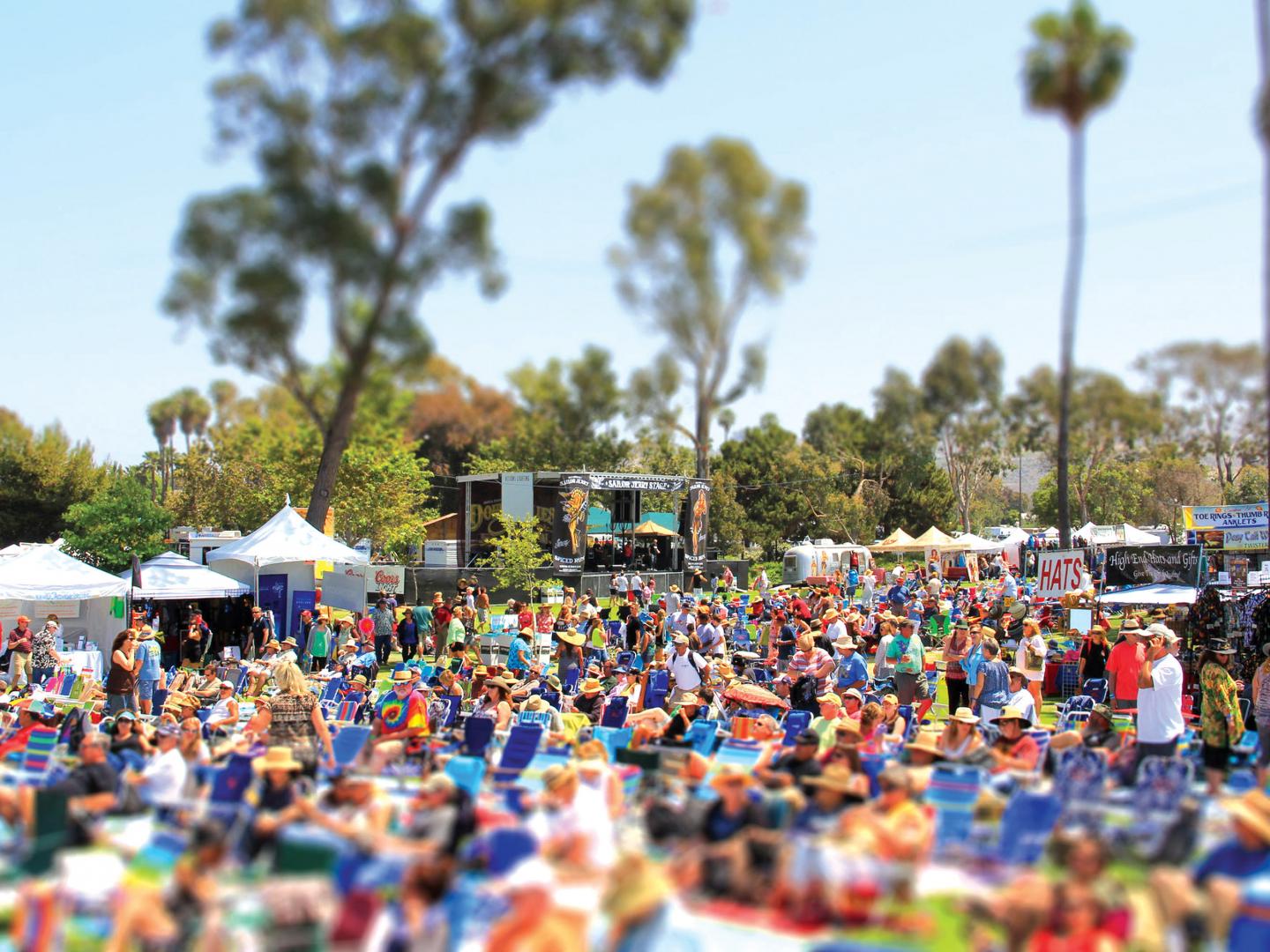 A festive scene at the Doheny Blues Festival in Dana Point, California