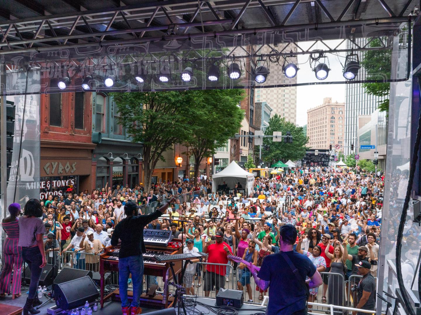 A live music performance during the Pittsburgh International Jazz Festival