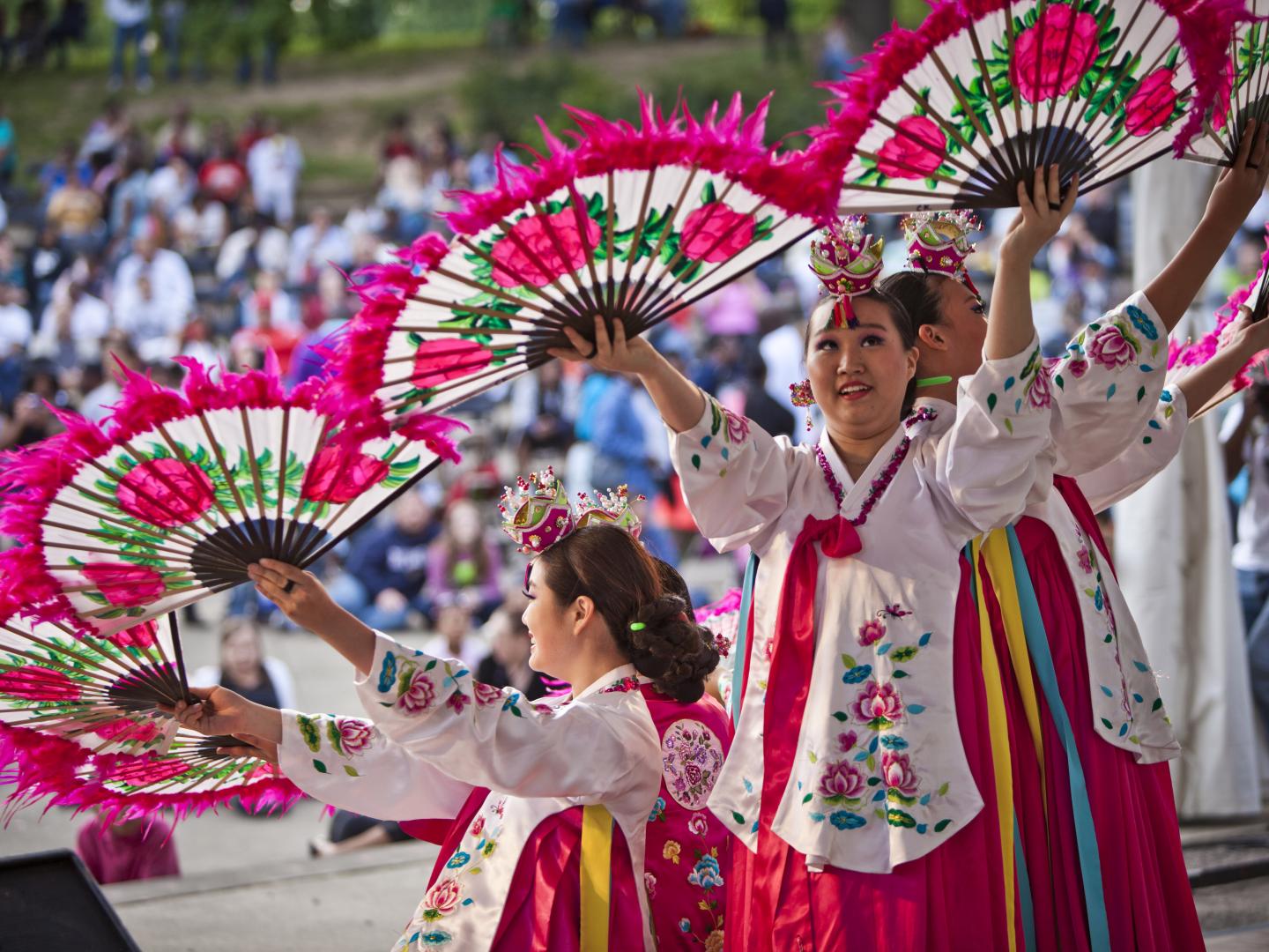 A cultural demonstration during the Columbus Asian Festival