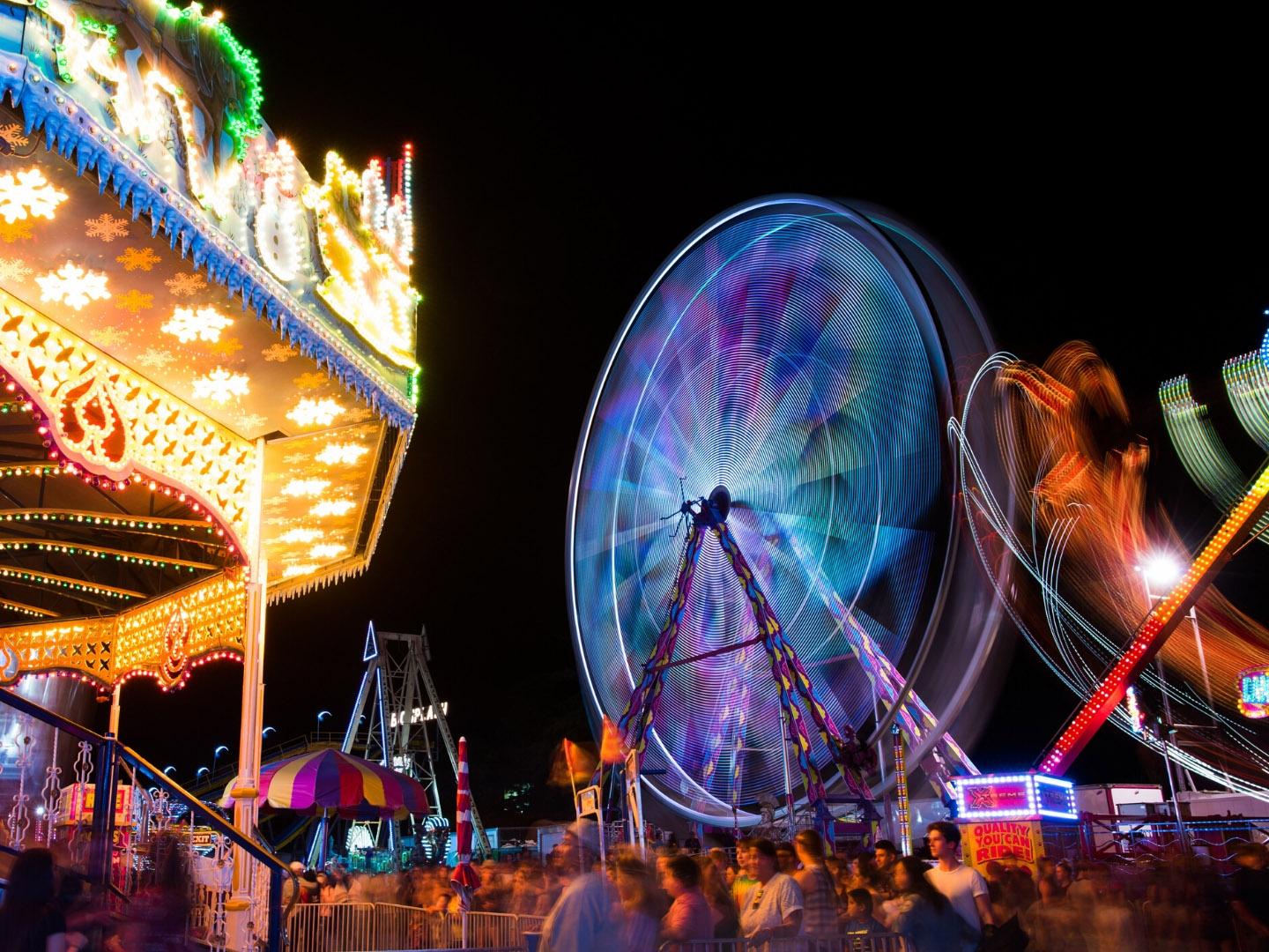 Rides at the California Mid-State Fair in Paso Robles, California