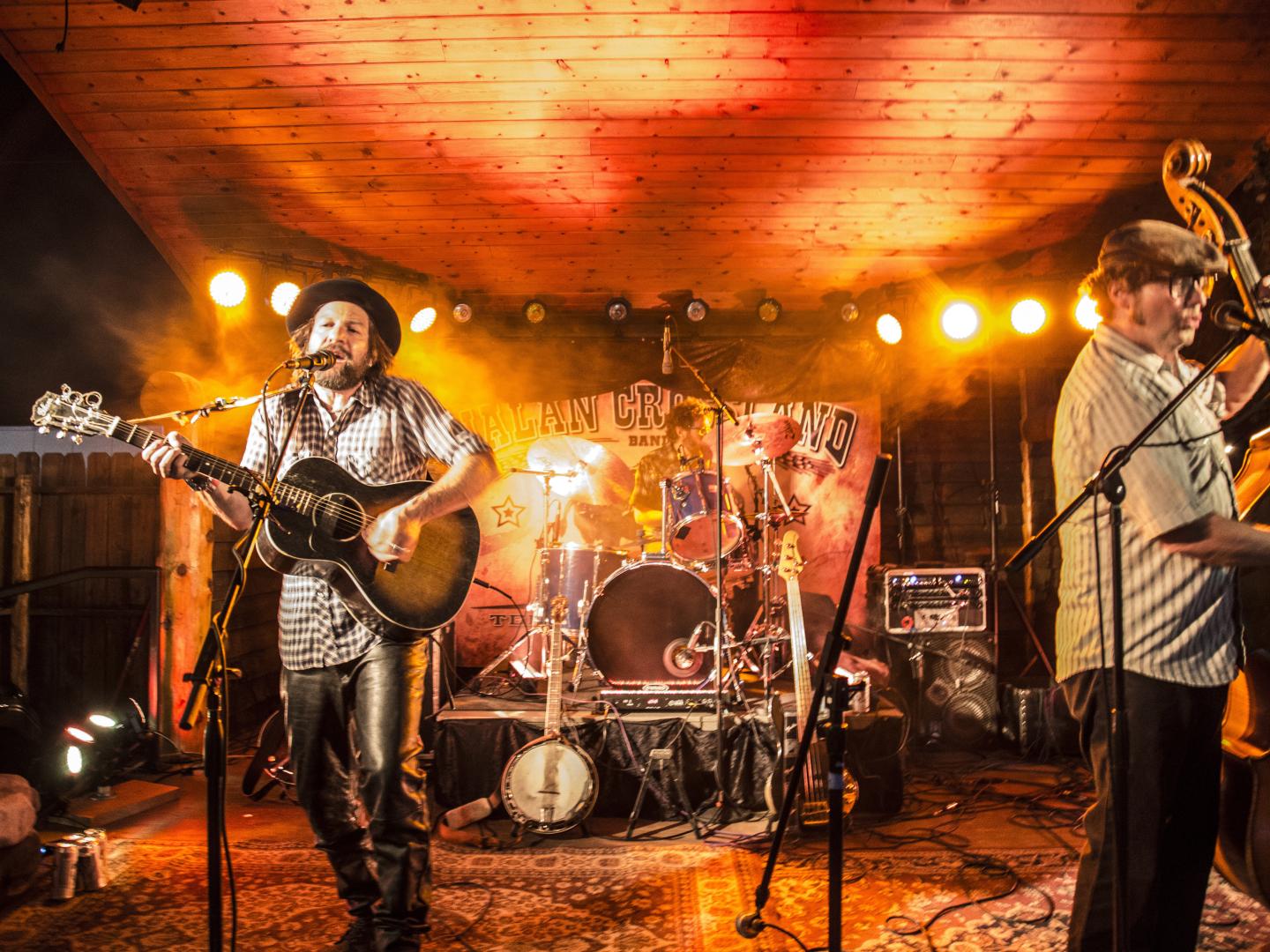 Live band playing music at Elevation Celebration in Laramie, Wyoming