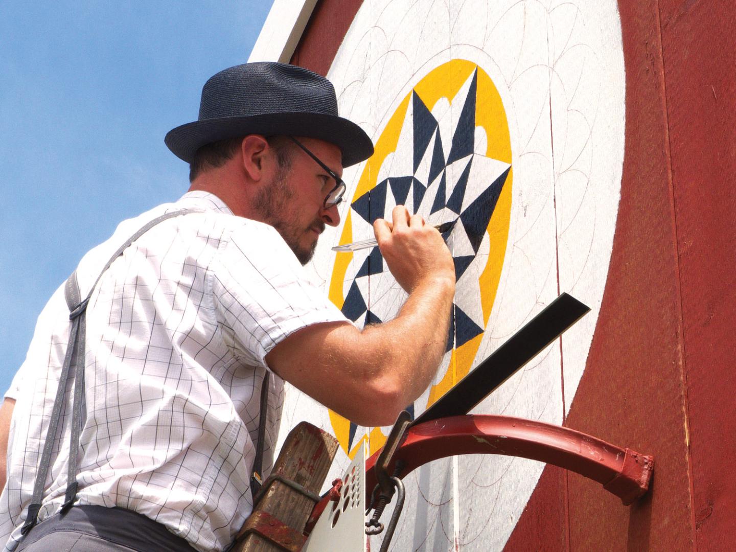 An artist at work during the Kutztown Folk Festival in Pennsylvania