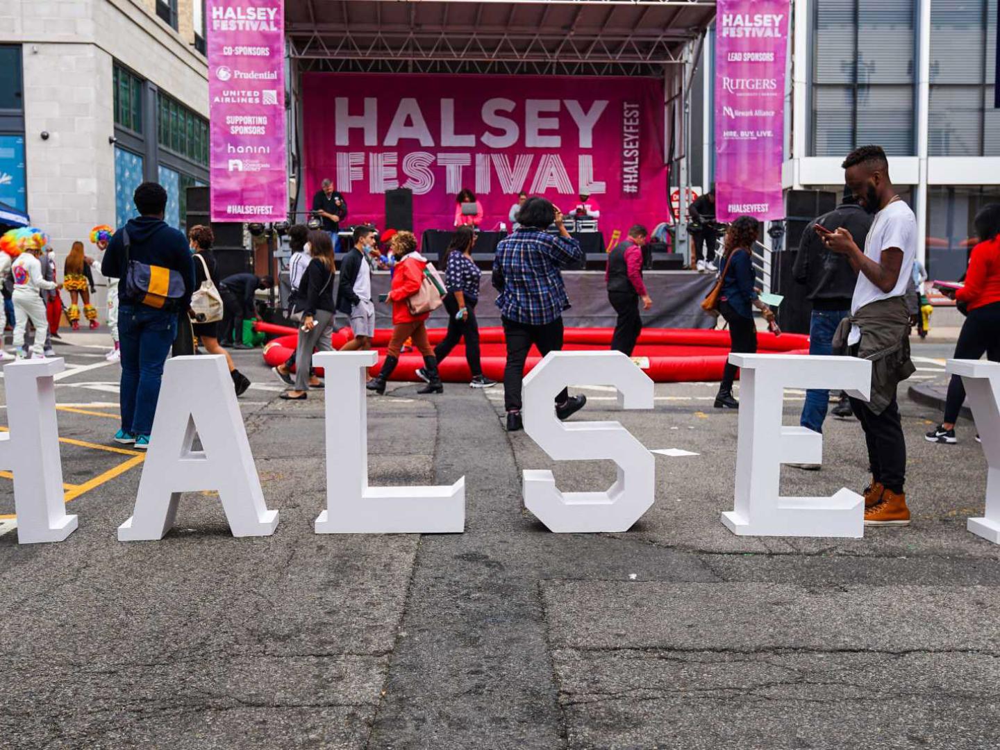Celebrating at Halsey Fest in Newark, New Jersey