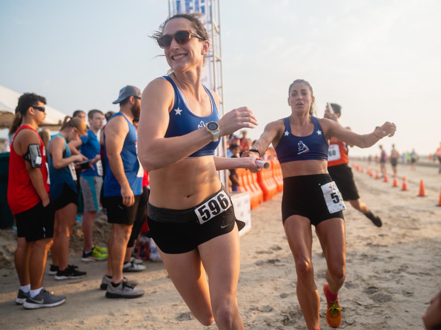 Competing in the annual Beach to Bay Relay and Marathon in Corpus Christi, Texas