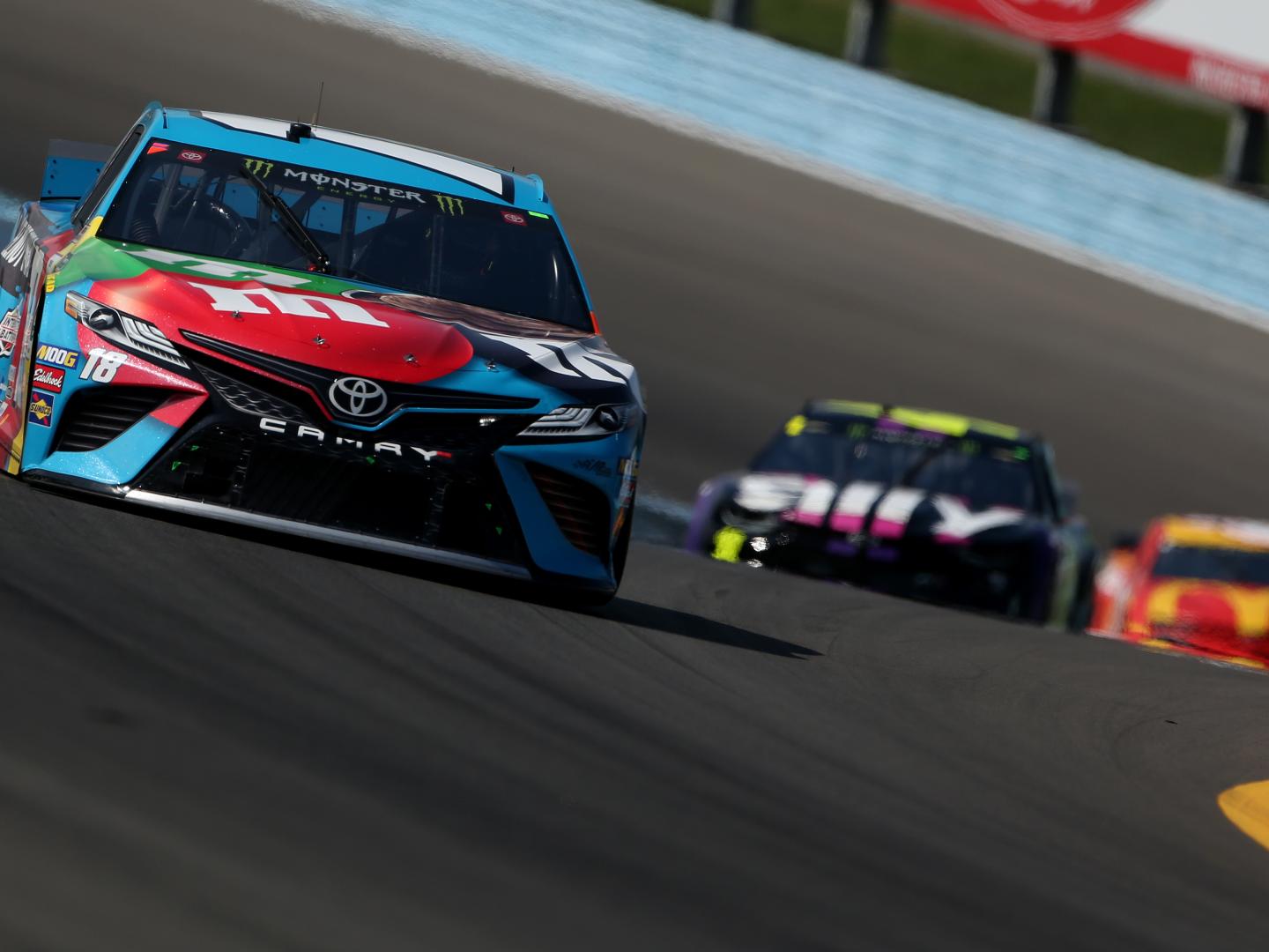 Stock cars compete at the Go Bowling at the Glen NASCAR Race in Watkins Glen, New York