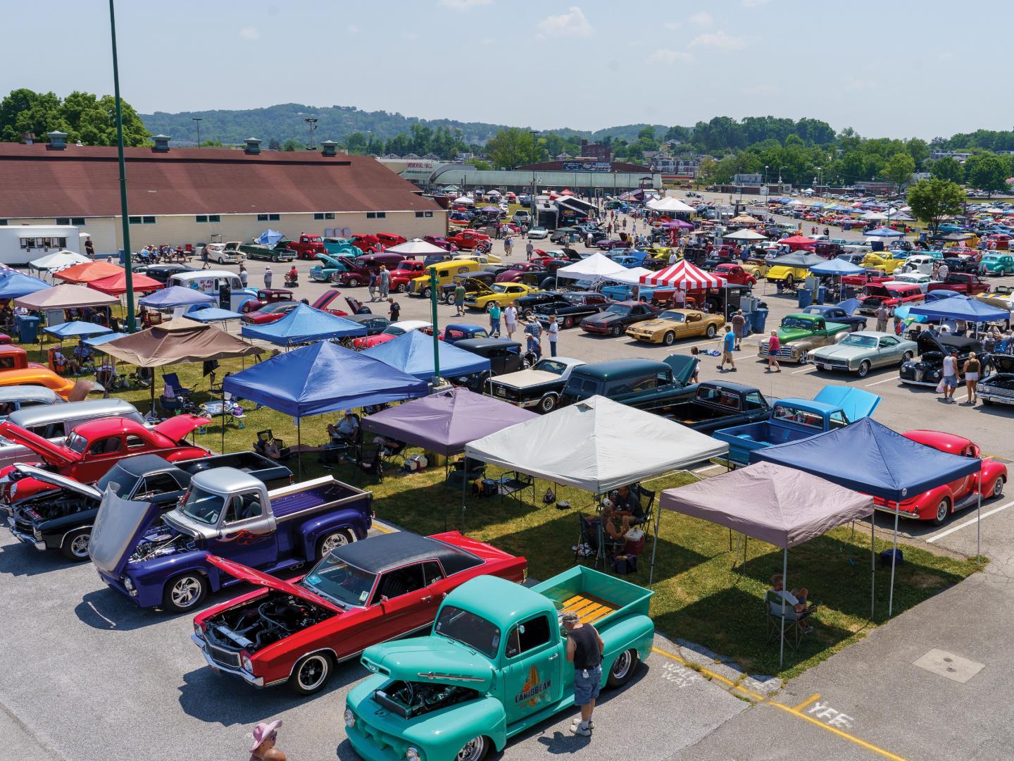 Classic cars on display at NRSA Street Rods Nationals East in York, Pennsylvania