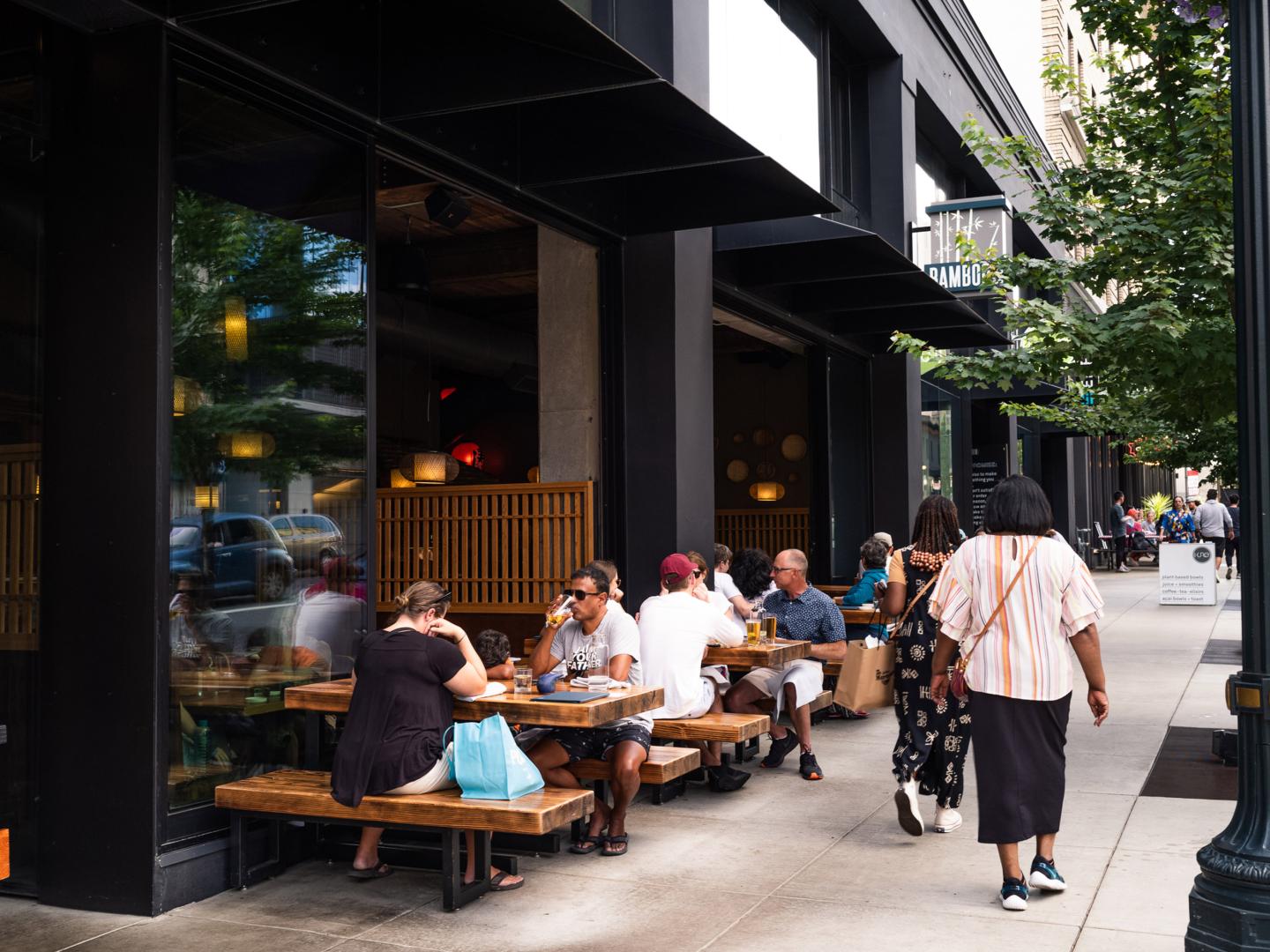 Essen unter freiem Himmel in Portland, Oregon