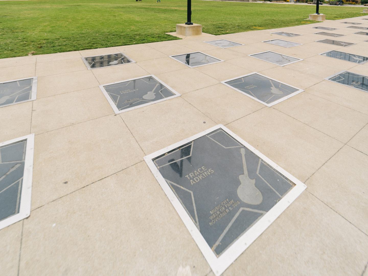 Stars on the Music City Walk of Fame in Nashville, Tennessee