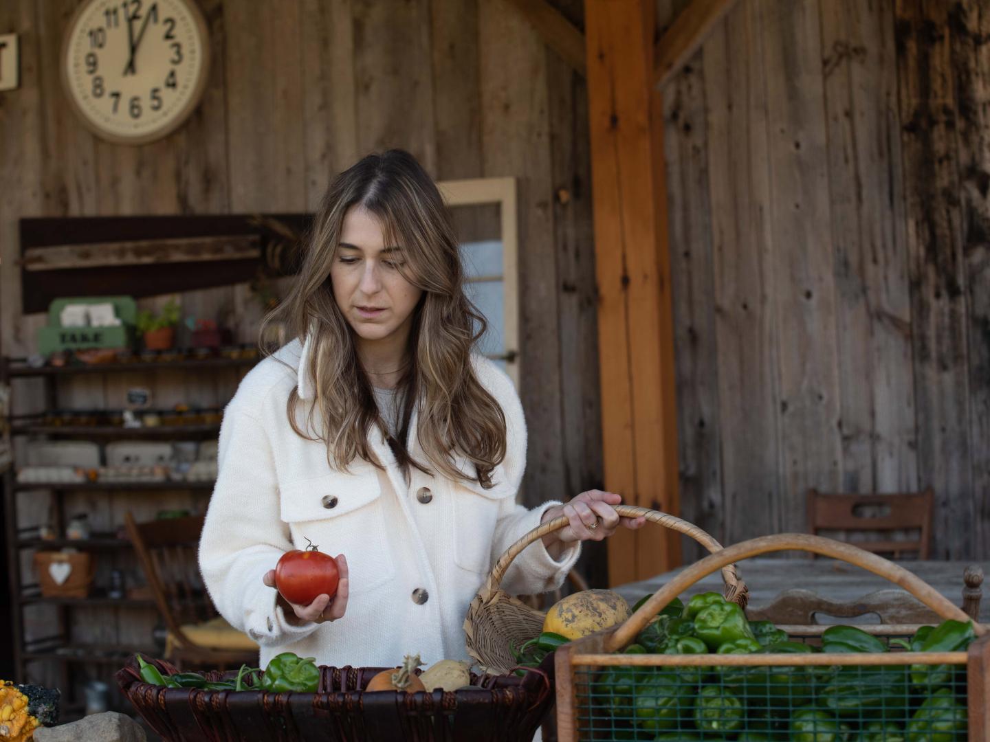 Browsing the Plattsburgh Farmers & Crafters Market in Plattsburgh, New York