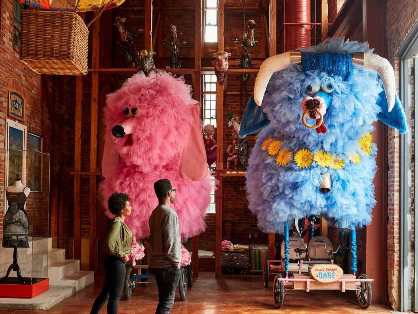 Colorful kinetic sculptures ready to race at the American Visionary Art Museum