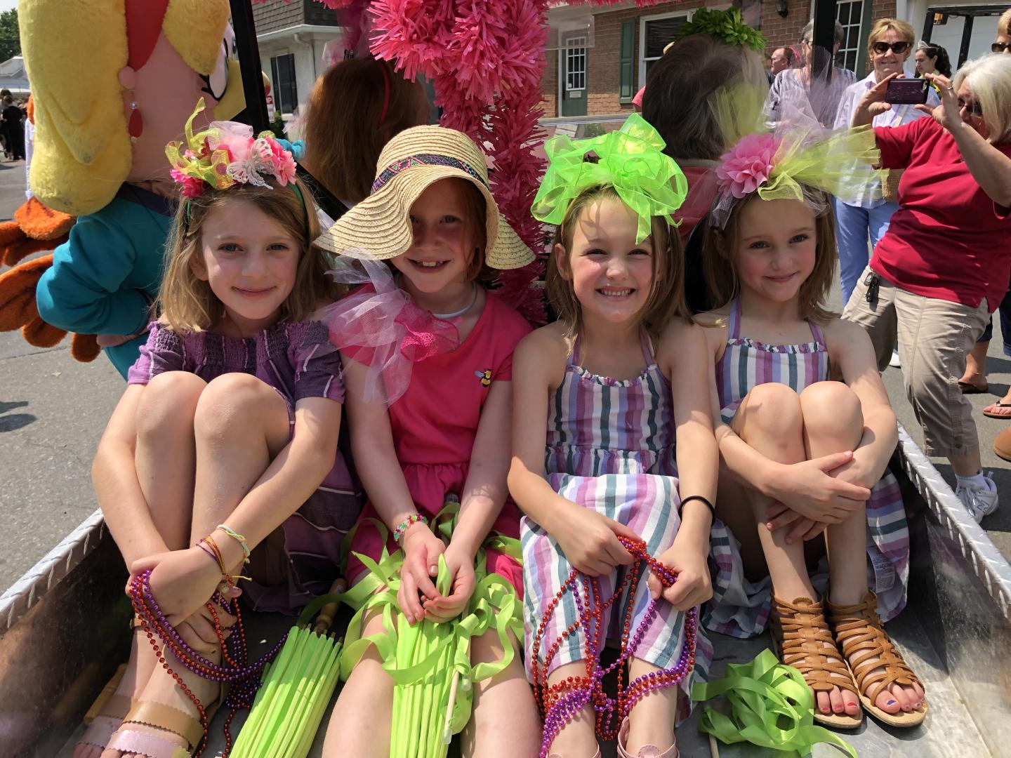 Children enjoying Rhubarb Festival at Kitchen Kettle Village in Intercourse, Pennsylvania