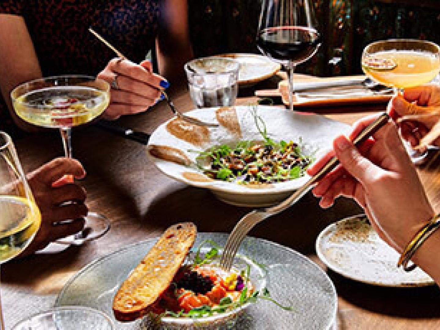 Sharing Latin-inspired dishes at Alma Cocina Latina