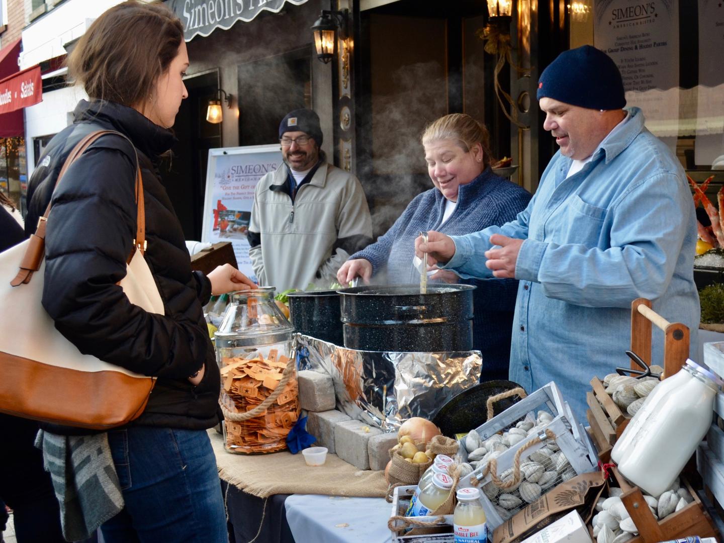 Chowder served during cook-off in Ithaca, New York