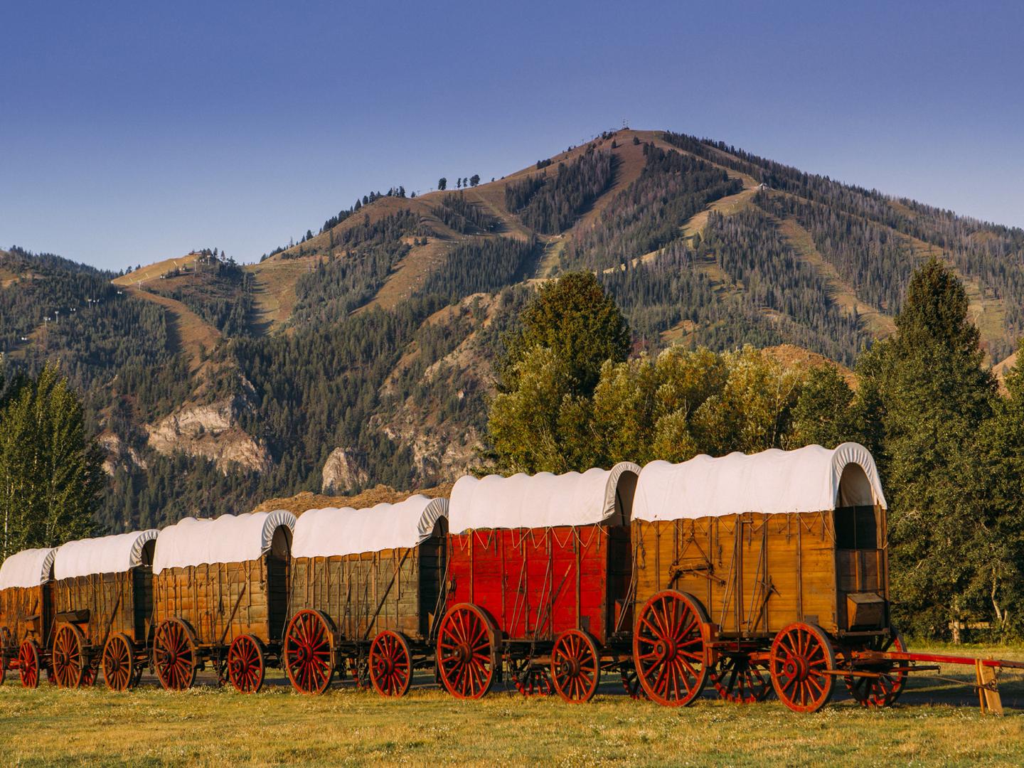 爱达荷州凯彻姆历史悠久的有篷马车