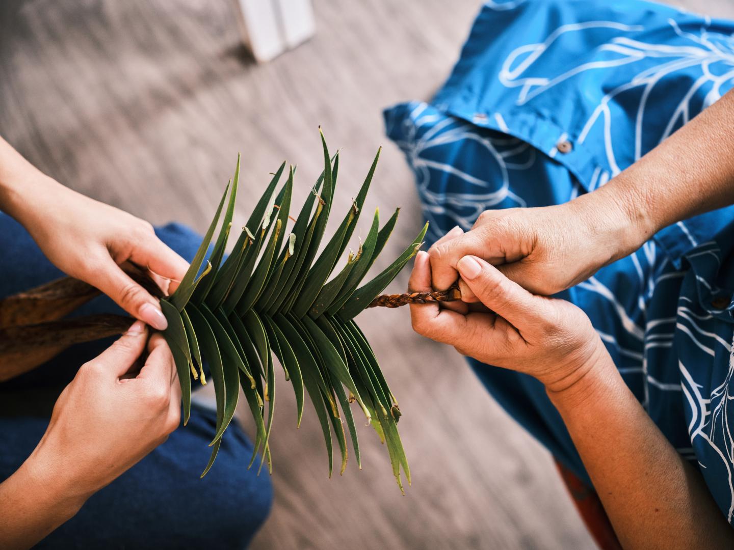 Hands-on crafts during the Experience Volcano Festival on the island of Hawai’i
