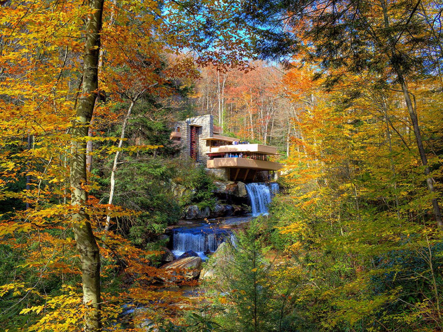 Frank Lloyd Wright’s 1935 masterpiece, the Fallingwaters house