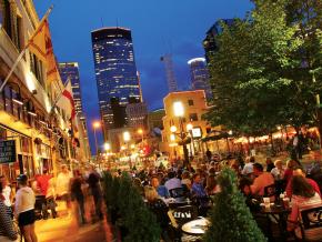 The Nicollet Mall shopping and dining district spanning 12 blocks downtown 