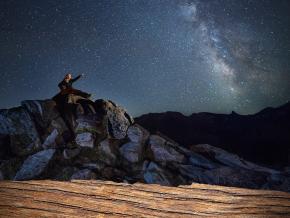 Perfect perch for gazing at a sky filled with stars