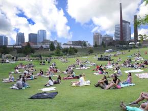 Moment de détente au Railroad Park