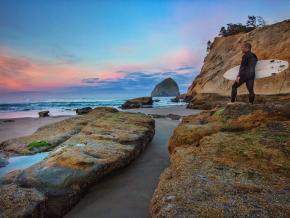 Dramatic view of the Pacific Ocean