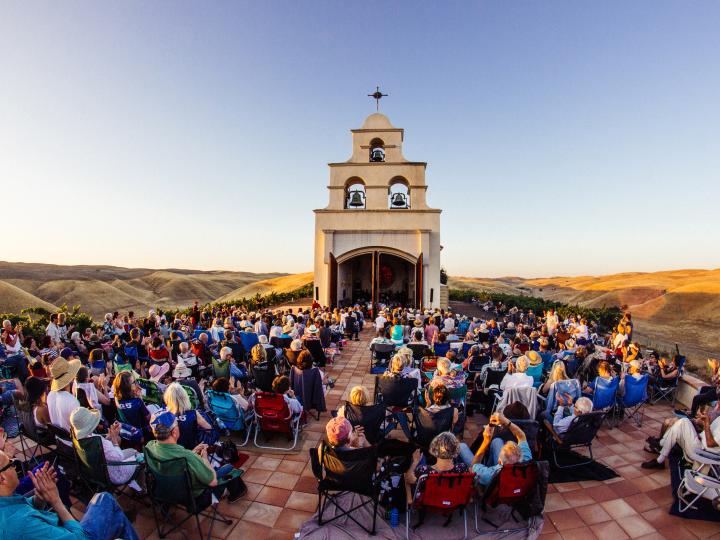 Festival Mozaic concert in the Serra Chapel in San Luis Obispo County, California