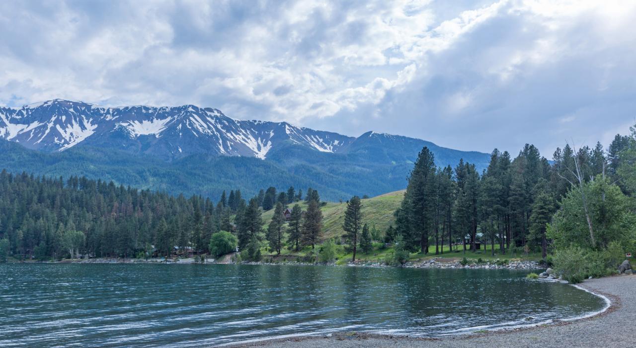 A peaceful mountain lake in the Wallowa Mountains near Joseph, Oregon