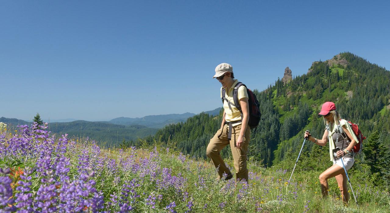Hiking trip in the Cascade Mountains near Sisters, Oregon