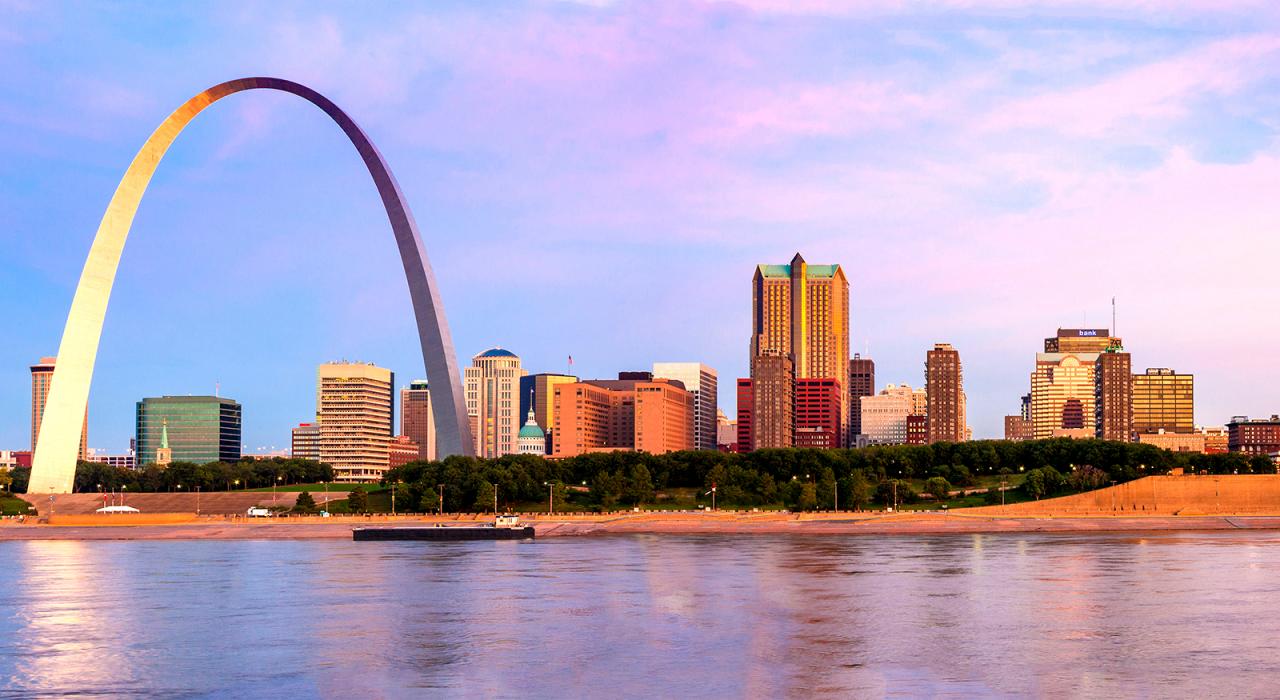 The Gateway Arch is the most iconic landmark in the St. Louis skyline