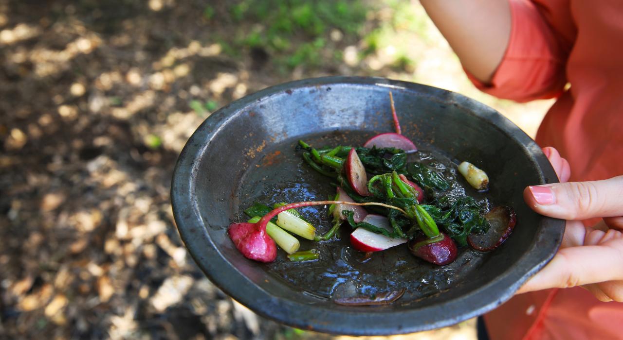 Civil War era cooking demonstration at Forts Randolph and Buhlow State Historic Site in Pineville, Louisiana