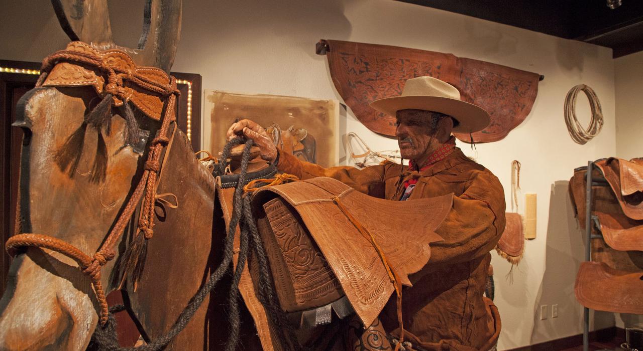 Cowboy display in Elko, Nevada